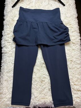 Athleta Navy Blue Skirted Leggings